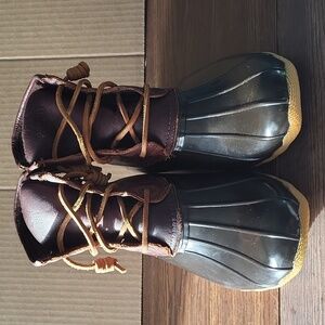 Sperry Topsider Saltwater Duck Boots Flat Heel (Rain Boots Snow Boots)